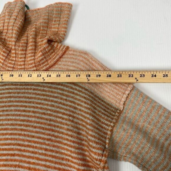 Cabi Sweater Womens Small Orange Striped Pullover Cowl Neck Knit Casual,Outdoor - Picture 5 of 9